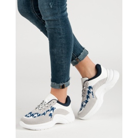 Kylie Scarpe sportive con motivo blu grigio 1