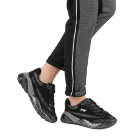 Scarpe sportive con glitter VICES nero 1