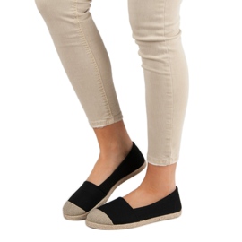 Espadrillas nere alla moda nero 2