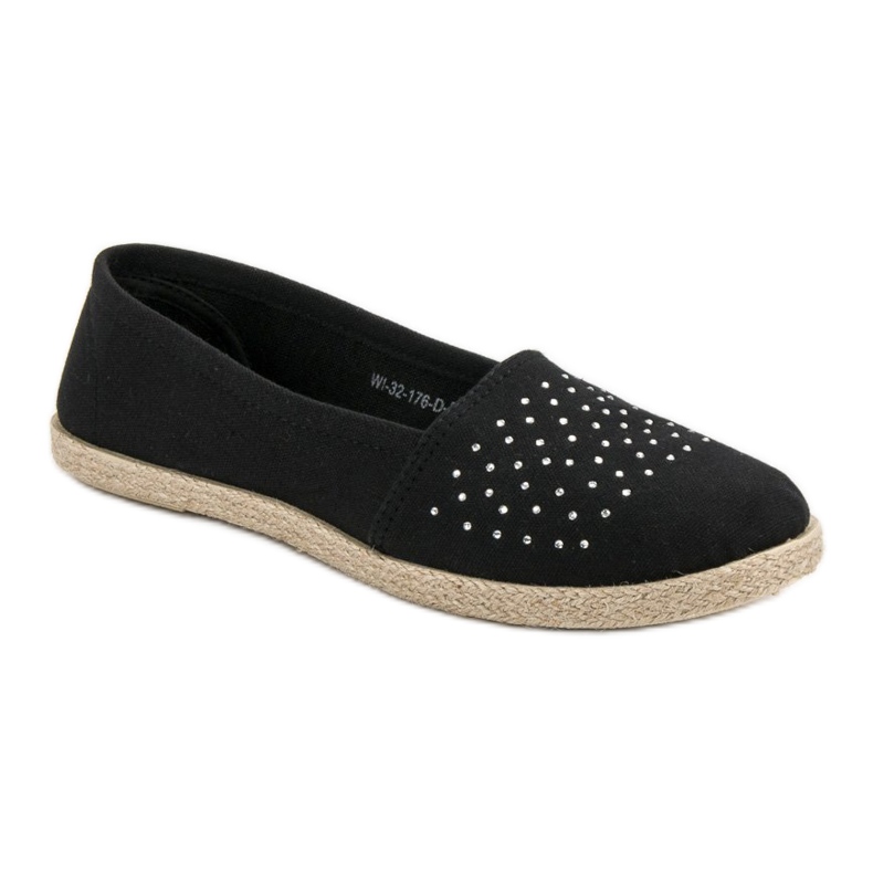 Espadrillas Nere Con Cristalli nero 1