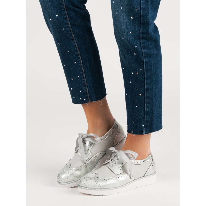Vices Scarpe legate con un nastro grigio 1