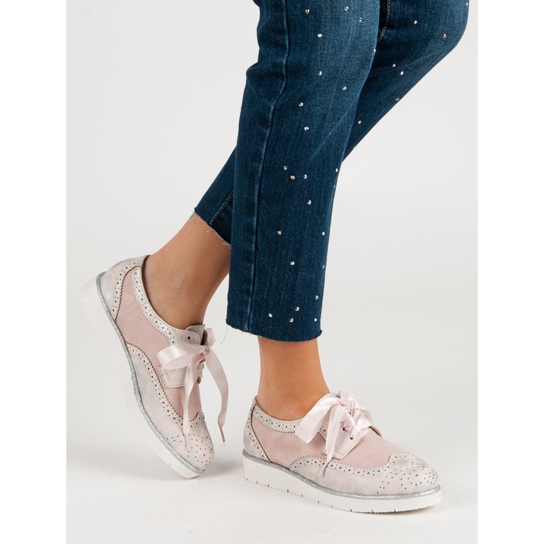 Vices Scarpe legate con un nastro rosa 2