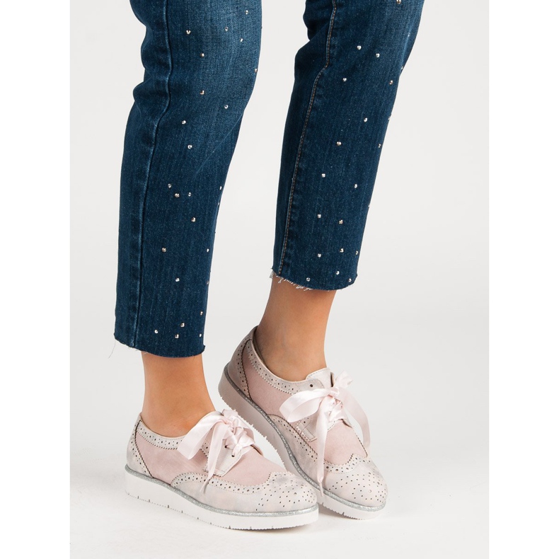 Vices Scarpe legate con un nastro rosa 1