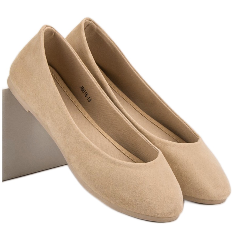 Ballerine VICES in camoscio beige 1