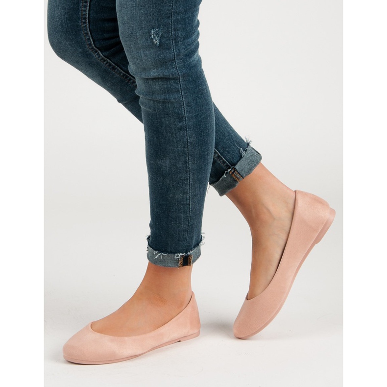 VICES Ballerine in camoscio cipria rosa 2