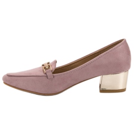 Kylie Mocassini con tacco alto viola 2