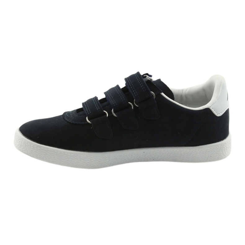 Scarpe sportive inserto in pelle American Club BS06 bianco blu navy 2