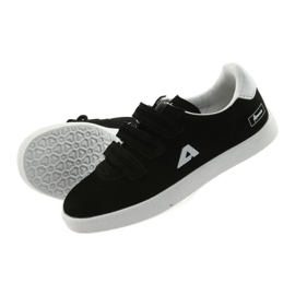 Scarpe sportive inserto in pelle American Club BS06 bianco nero 5