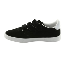 Scarpe sportive inserto in pelle American Club BS06 bianco nero 2