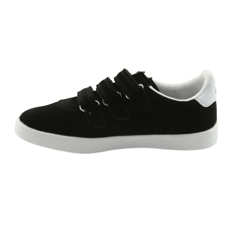 Scarpe sportive inserto in pelle American Club BS06 bianco nero 2