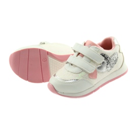Soletta in pelle American Club GC11 bianca grigio rosa 5