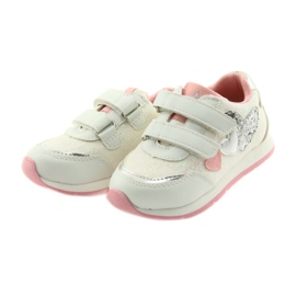 Soletta in pelle American Club GC11 bianco grigio rosa 3