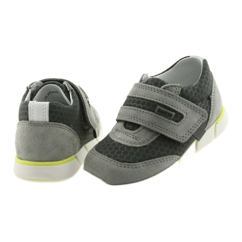 Semi -sport in pelle Velcro 51949 Bartek grigio 4