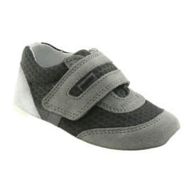 Semi -sport in pelle Velcro 51949 Bartek grigio 1