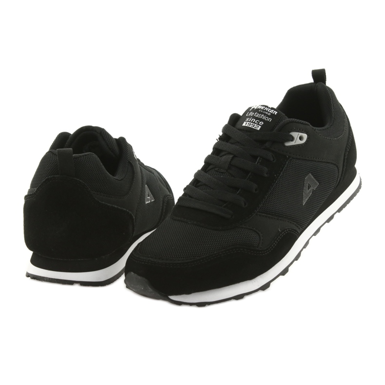 American Club Scarpe sportive nere americane WT13 da uomo nero 4