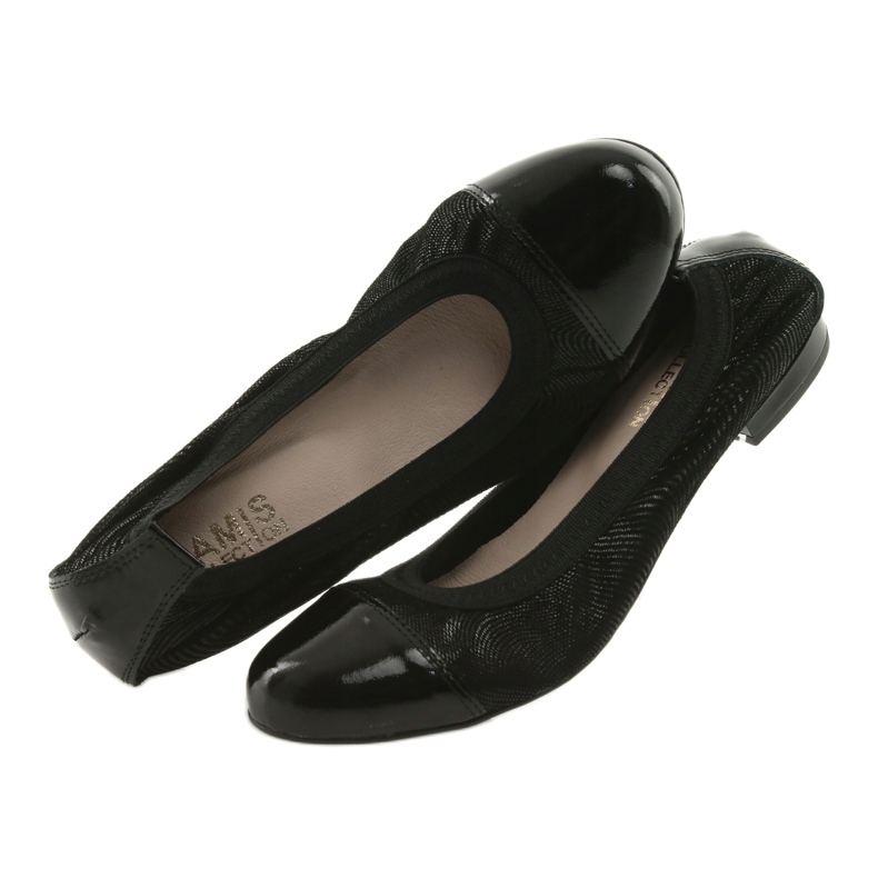 Ballerine da donna elastiche Gamis 1402 nere nero 5
