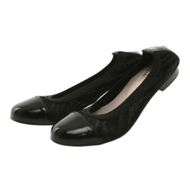 Ballerine da donna elastiche Gamis 1402 nere nero 3