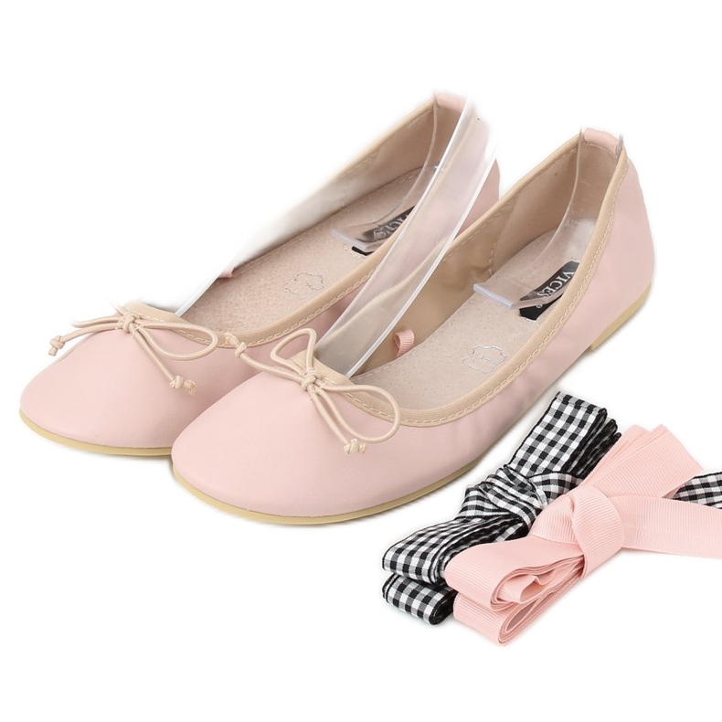 Ballerine con doppio nastro 1193 Rosa 1