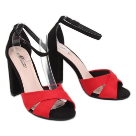 Sandali sul palo rosso e nero 369-34 Red 1