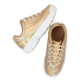 Scarpe sportive oro olografiche 82017 Gold d'oro 1