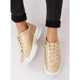 Scarpe sportive oro olografiche 82017 Gold d'oro 2