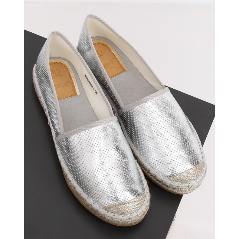 Espadrillas argento metallizzato A645-ESP-1 Argento grigio 2