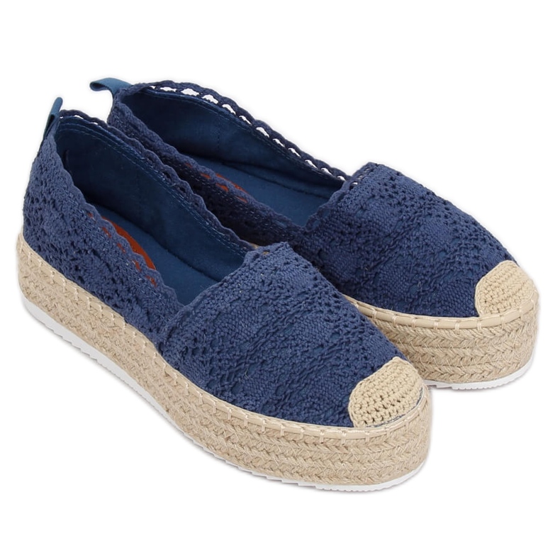 Espadrillas in pizzo blu navy A8692 DK.BLUE 2