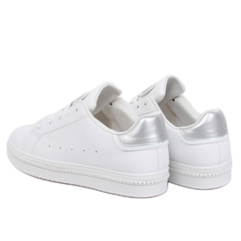 Sneakers da donna bianche e argento H99-36 Silver bianco 1