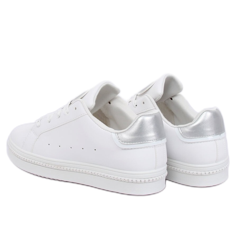 Sneakers da donna bianche e argento H99-36 Silver bianco 1