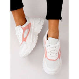 Scarpe sportive bianche e rosa PP-37 WHITE/ROSA bianca 1