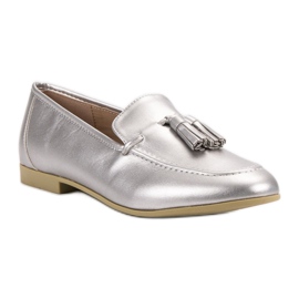 Mocassini Frange Argento VICES grigio 1