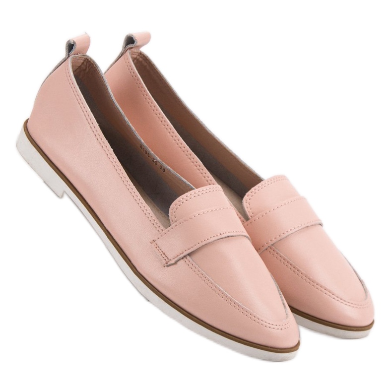 Mazaro Mocassini in pelle rosa 1