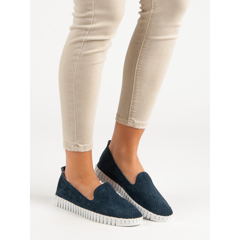 Filippo Signori di pelle della marina blu blu navy 2