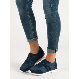 Filippo Scarpe sportive in pelle blu scuro 2