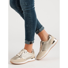 Scarpe sportive dorate d'oro 2