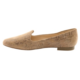 Ballerine Lordsy da donna in pelle Caprice 24203 beige 2