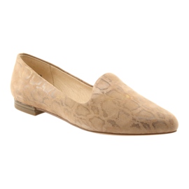 Ballerine Lordsy da donna in pelle Caprice 24203 beige 1