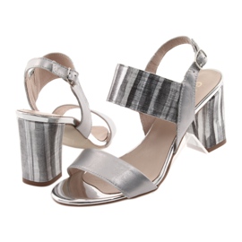 Sandali da donna sul Gamis 3390 post silver grigio 4