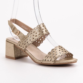 Kylie Sandali con tacco alto dorati d'oro 1