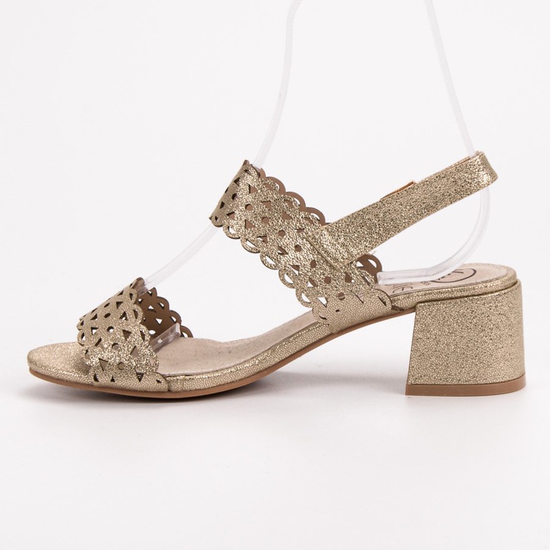 Kylie Sandali con tacco alto dorati d'oro 2