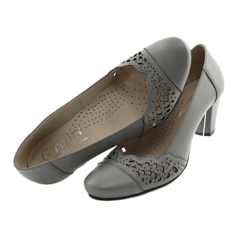 Décolleté traforate da donna Gregors 745 grigio 4
