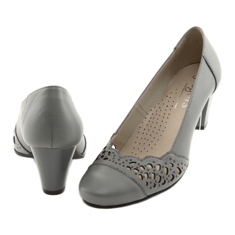 Décolleté traforate da donna Gregors 745 grigio 3