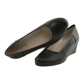 Scarpe da donna con zeppa Gregors 763 nere nero 5