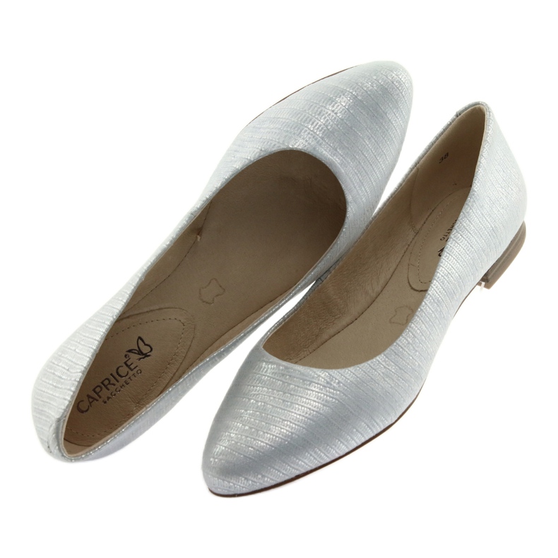 Ballerine décolleté da donna Caprice 22104 argento blu grigio 5