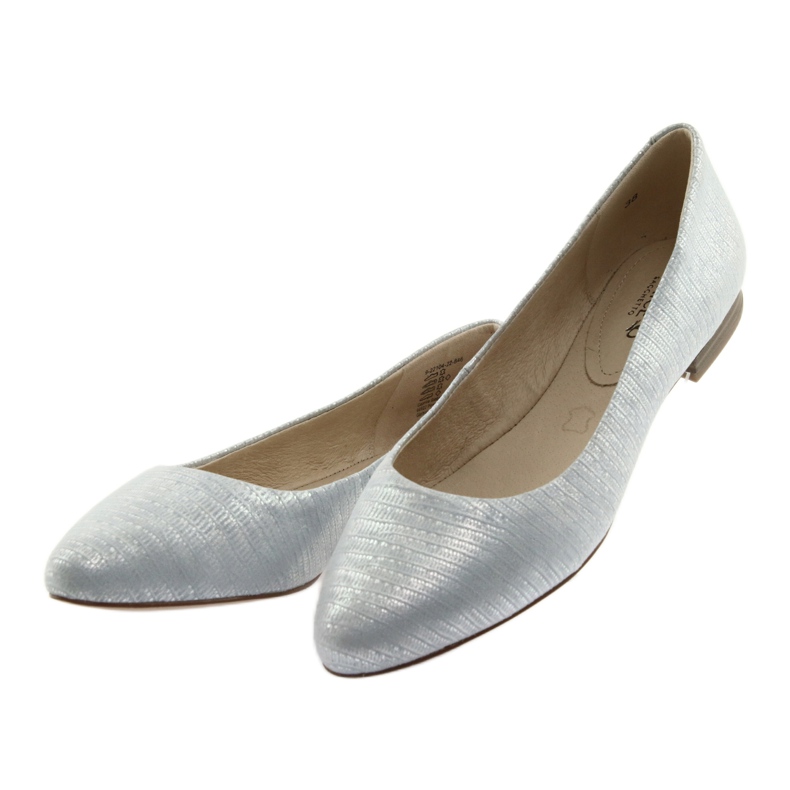 Ballerine décolleté da donna Caprice 22104 argento blu grigio 3