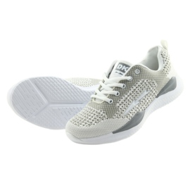 Soletta sportiva da donna bianca DK SA349 bianco-grigio con memory foam 5