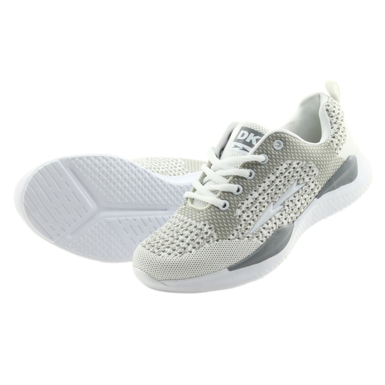 Soletta sportiva da donna bianca DK SA349 bianco-grigio con memory foam 5