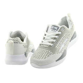 Soletta sportiva da donna bianca DK SA349 bianco-grigio con memory foam 4