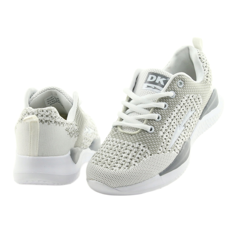 Soletta sportiva da donna bianca DK SA349 bianco-grigio con memory foam 4