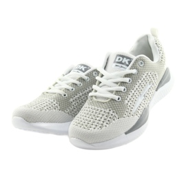 Soletta sportiva da donna bianca DK SA349 bianco-grigio con memory foam 3